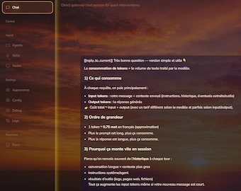 OpenClaw Sunset Orange Dashboard-tema | Anpassat ClawdBot-gränssnitt | Animerade orange, guldiga och röda ramar | 4K solnedgångsbakgrund