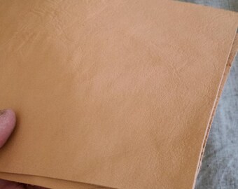 Vegetable Tanned Leather Pieces | Natural Undyed Leather Scraps for Crafting