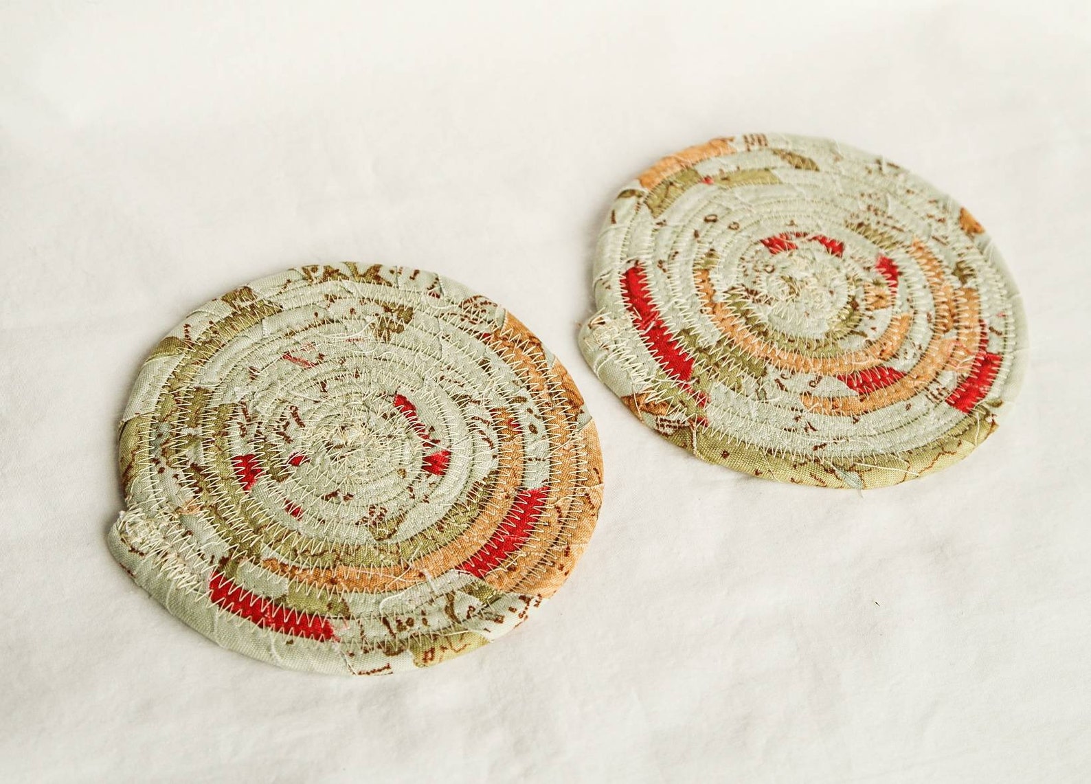 Clothesline Coasters Coasters Coiled Coasters Scrappy Etsy