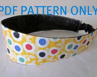 PDF Sewing Pattern Reversible Elastic Headband /  Fabric Headband Sewing Pattern / PDF Sewing Tutorial, INSTANT Download