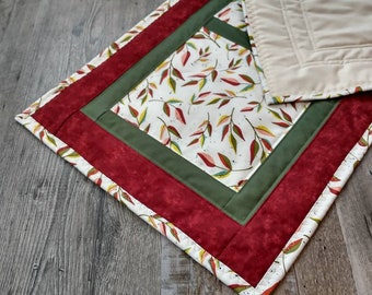 Table Runner, Table topper, quilted table runner, Dresser Scarf, Quilted table runner, winter runner, fall runner, leaves, whimsical