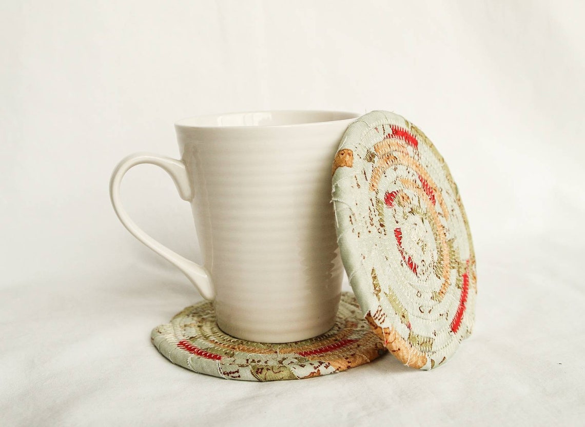 Clothesline Coasters Coasters Coiled Coasters Scrappy Etsy
