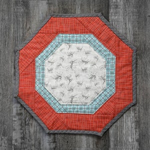 Table Runner, Table topper, camino de mesa acolchado, camping, glamping, mosquitos, campistas, decoración de camping, decoración de campistas