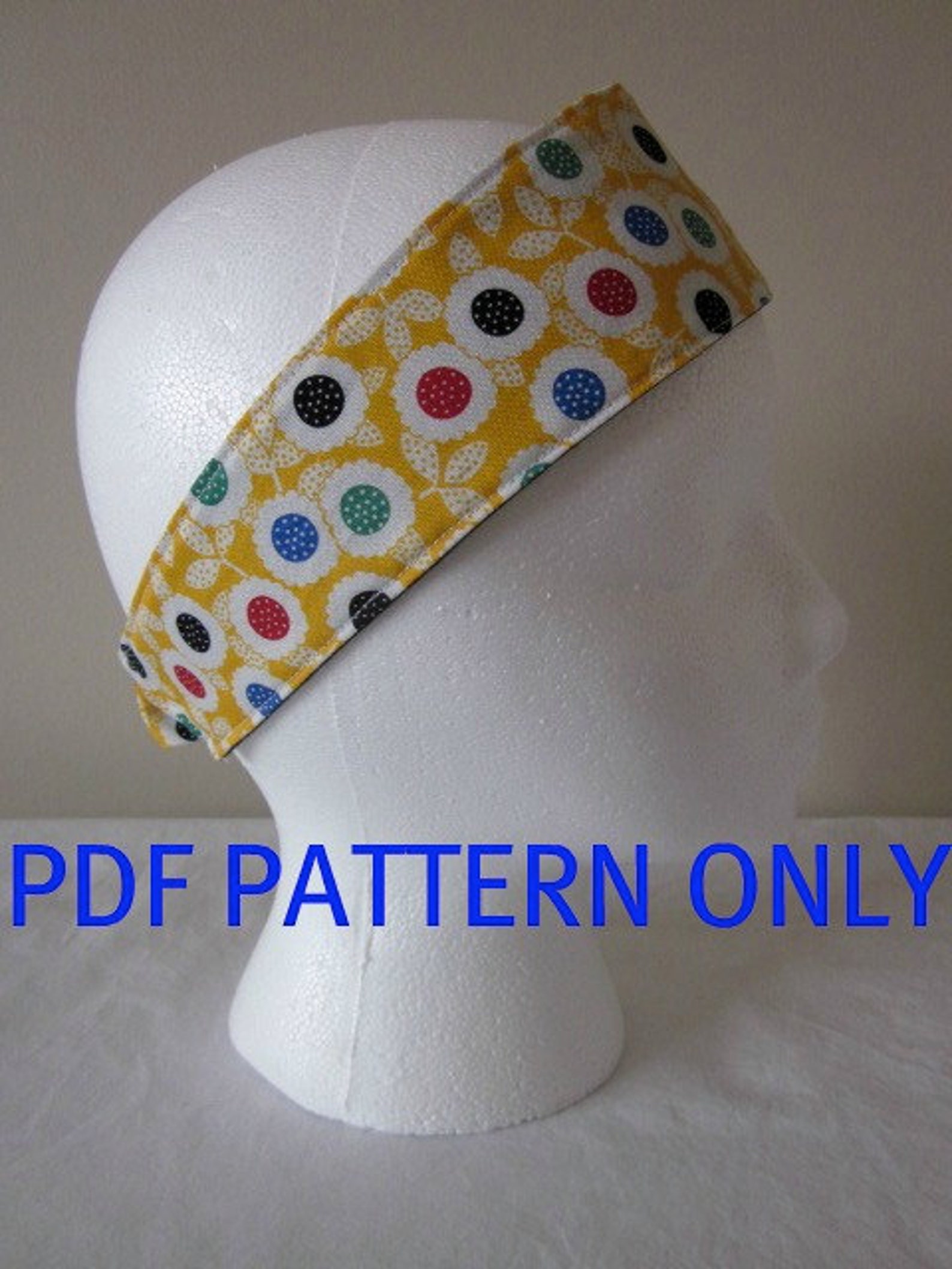 PDF Sewing Pattern Reversible Elastic Headband / Fabric Headband Sewing