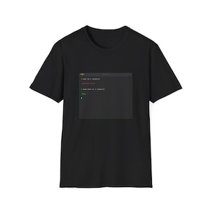 May include: Black t-shirt featuring a computer terminal graphic. The text on the screen reads "I made me a sandwich?" followed by "Permission denied" and "I still made me a sandwich?" with "okay" below.