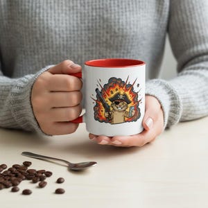 Exploding Pirate Cat Mug | Accent Coffee Mug 11oz 15oz