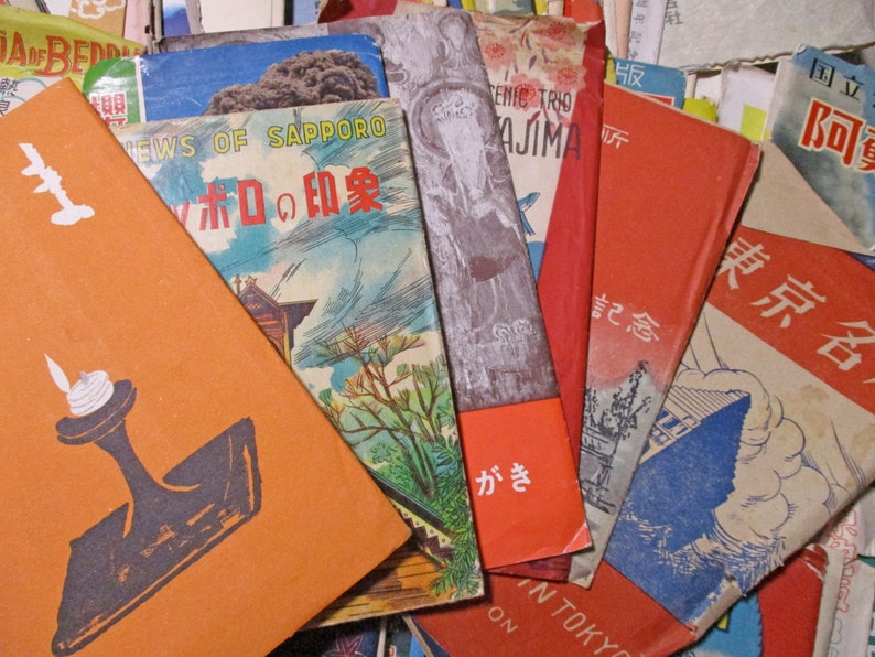 Lot de 10 enveloppes éphémères japonaises vintage des années 1900 1960, uniquement des sacs pour cartes postales, paquet de morceaux de papier pour collage image 4