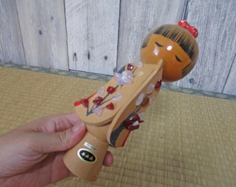 3.5 インチ ヴィンテージ 日本の伝統的な木製こけし人形 1927 年