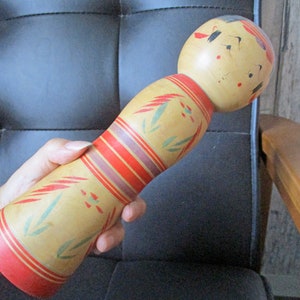 9.6inch Vintage Japanese Traditional Large Wood KOKESHI Doll