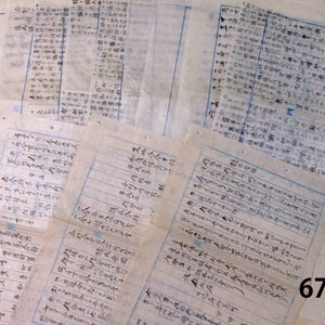 12pages antique Japanese small handwritten Manoscritti P677