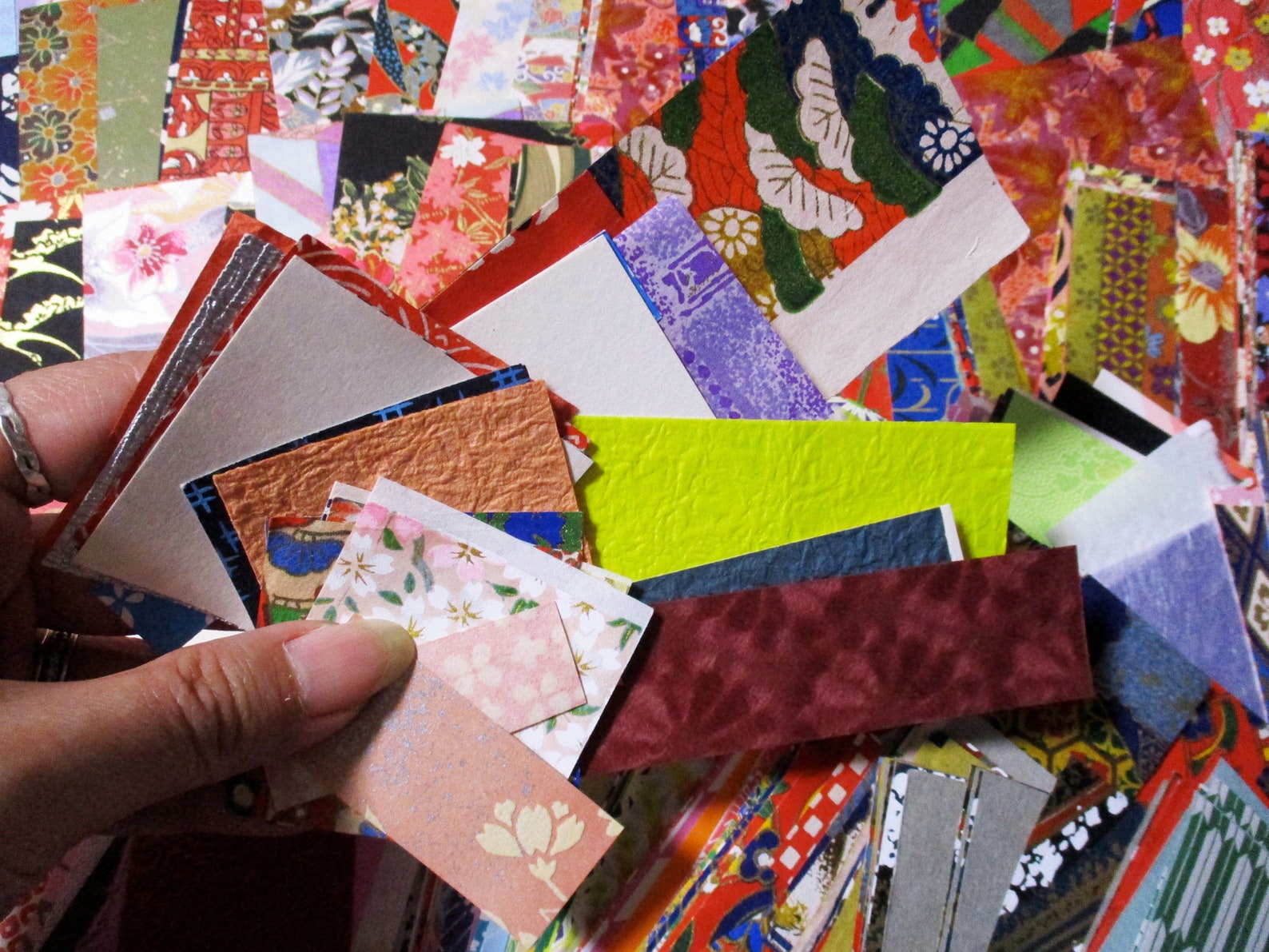 100plus Antique Japanese Small Papers Origami Chiyogami Washi Etsy