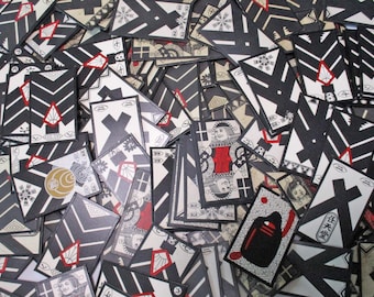18pc Japanese Vintage MENKO Paper Card Game Piece Random