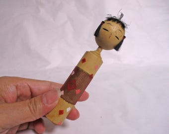 4.8inch Vintage Japanese Wooden KOKESHI Doll 2279