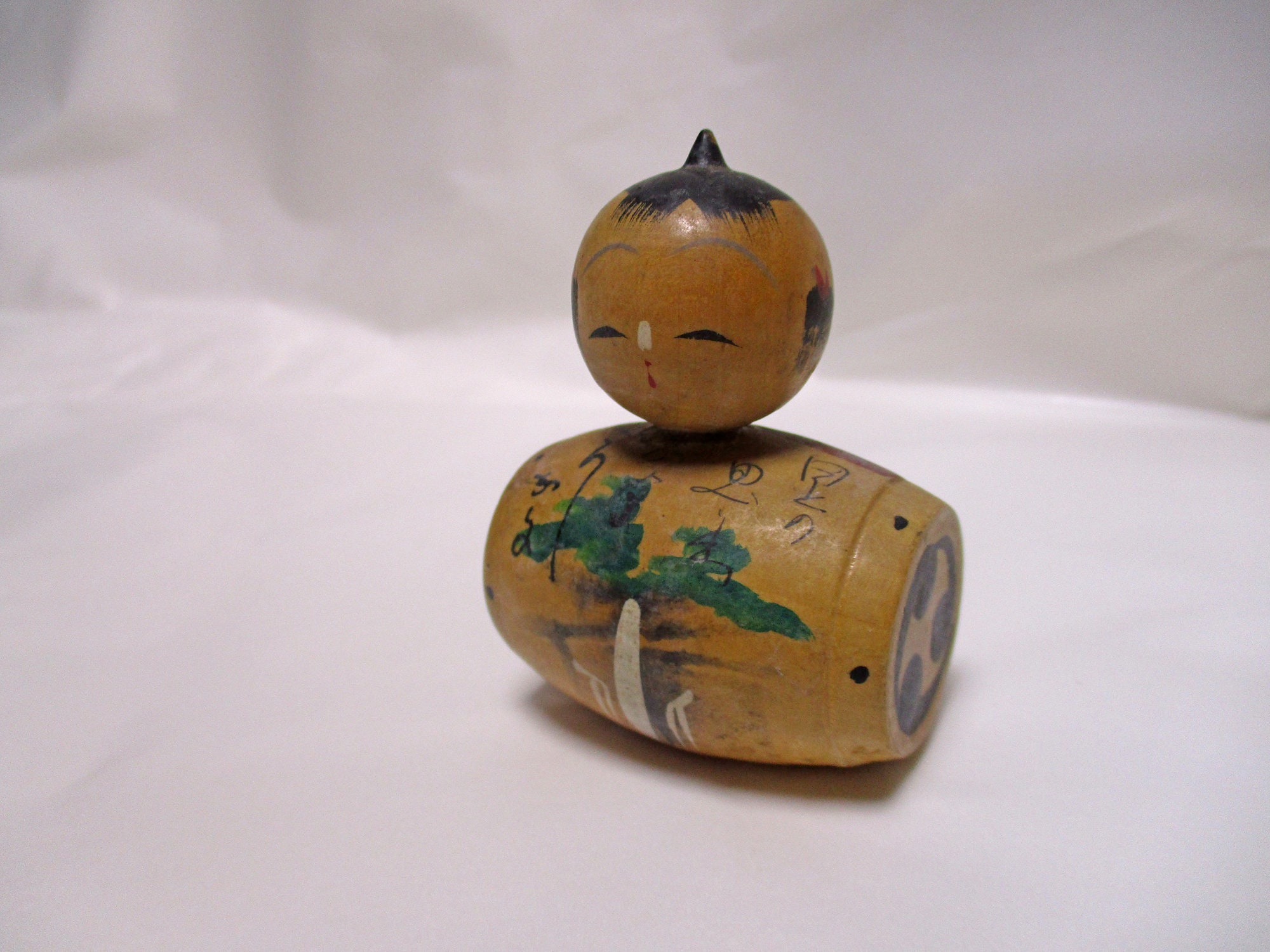 クリアランス 2.3インチ ヴィンテージ 日本製ミニチュア木製こけし人形