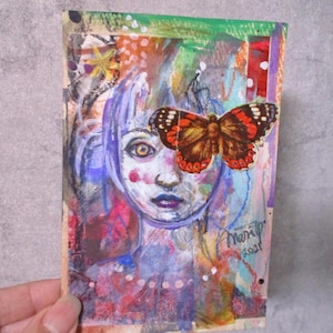 Carte postale originale Technique mixte Dessin
