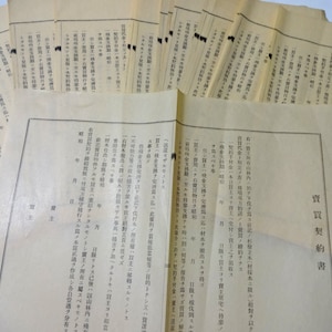 1930er Jahre Set mit 10 antiken japanischen Zwiebelschalenpapieren Sales Paper Ephemera Pack P259