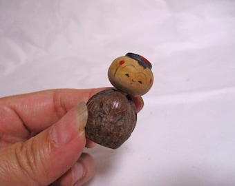 1.5inch Vintage Japanese Wooden KOKESHI Doll 2330