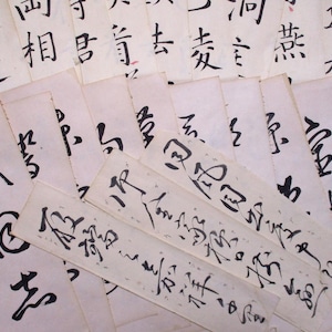 21 antikes japanisches handgeschriebenes Papier Ephemera 25205