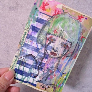 Carte postale originale Technique mixte Dessin