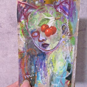 Carte postale originale Technique mixte Dessin