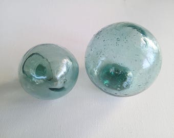 2pc Japanese vintage Glass Ball fishing float
