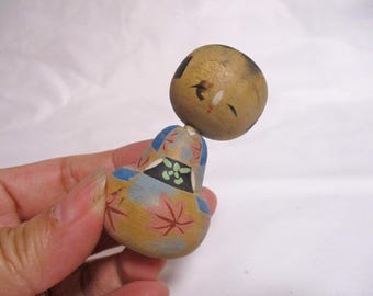 2.5nch Vintage Japanese Wooden KOKESHI Doll 2320