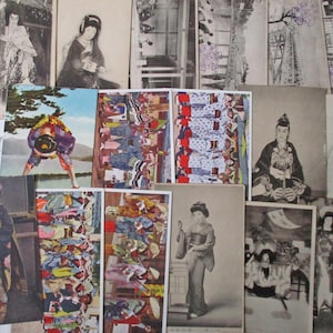 17Antike Japanische Postkarten Collage Papier Ephemera 2518