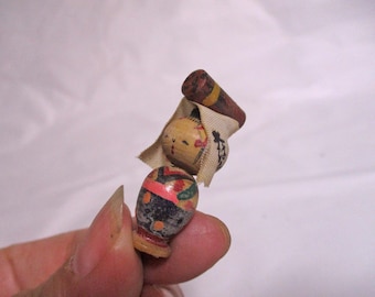 1.4inch Vintage Japanese Wooden KOKESHI Doll 2331