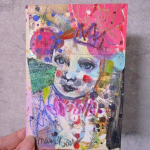 Carte postale originale Technique mixte Dessin