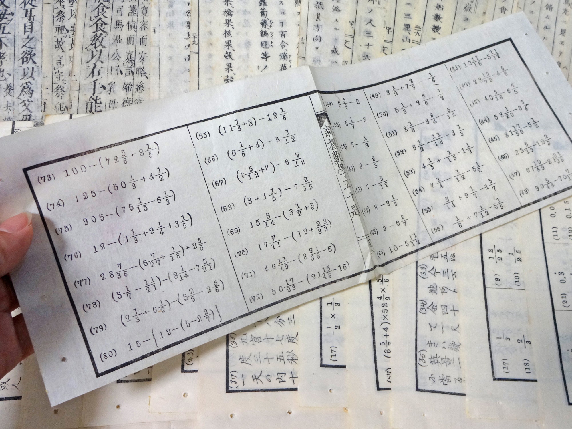 POP様リクエスト11冊 S 28pages 1880 - 1920s Antique Japanese WASHI Book Pages