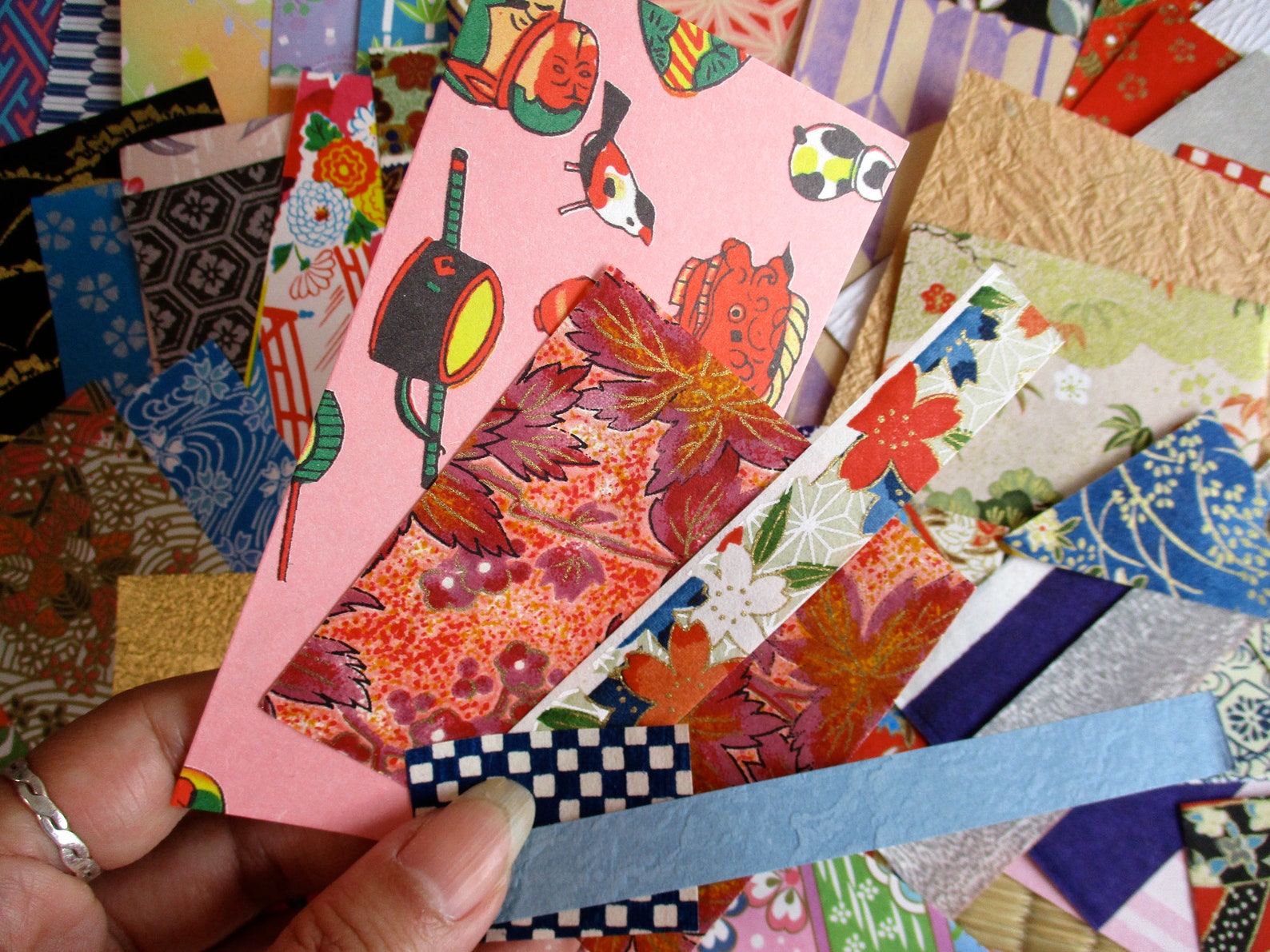 100plus Antique Japanese Small Papers Origami Chiyogami Washi Etsy