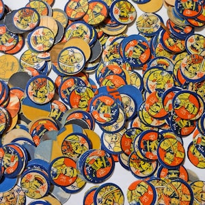 Recorte de papel de 21 piezas de cartas pequeñas de juego vintage japonés