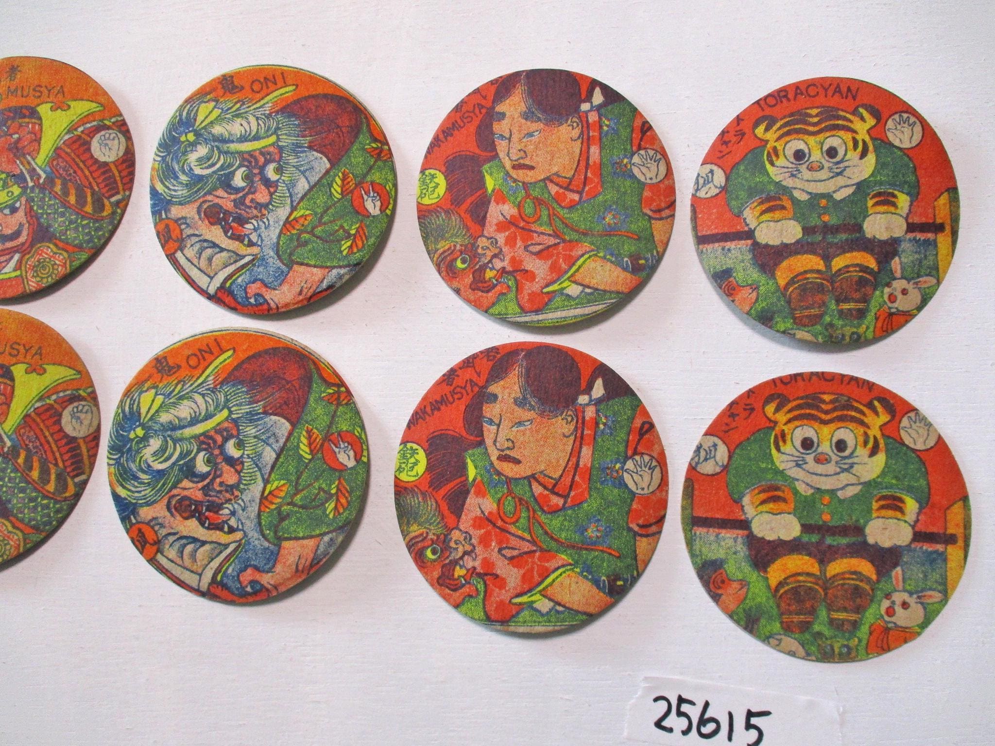 10pc Japanese Vintage MENKO Paper Card Game Piece - Etsy