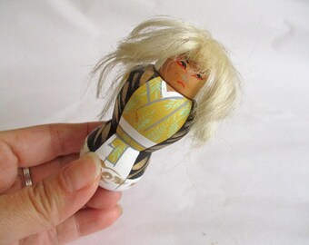 3.5 インチ ヴィンテージ 日本の伝統的な木製こけし人形 1927 年