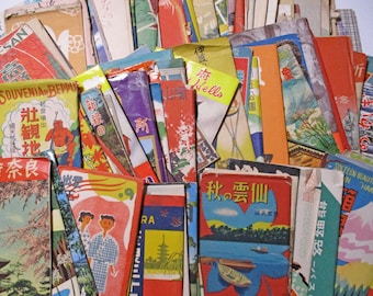 Set of 10 1900 - 1960s vintage Japanese Ephemera Envelope only postcard bags Collage Paper Scrap Assorted Pack