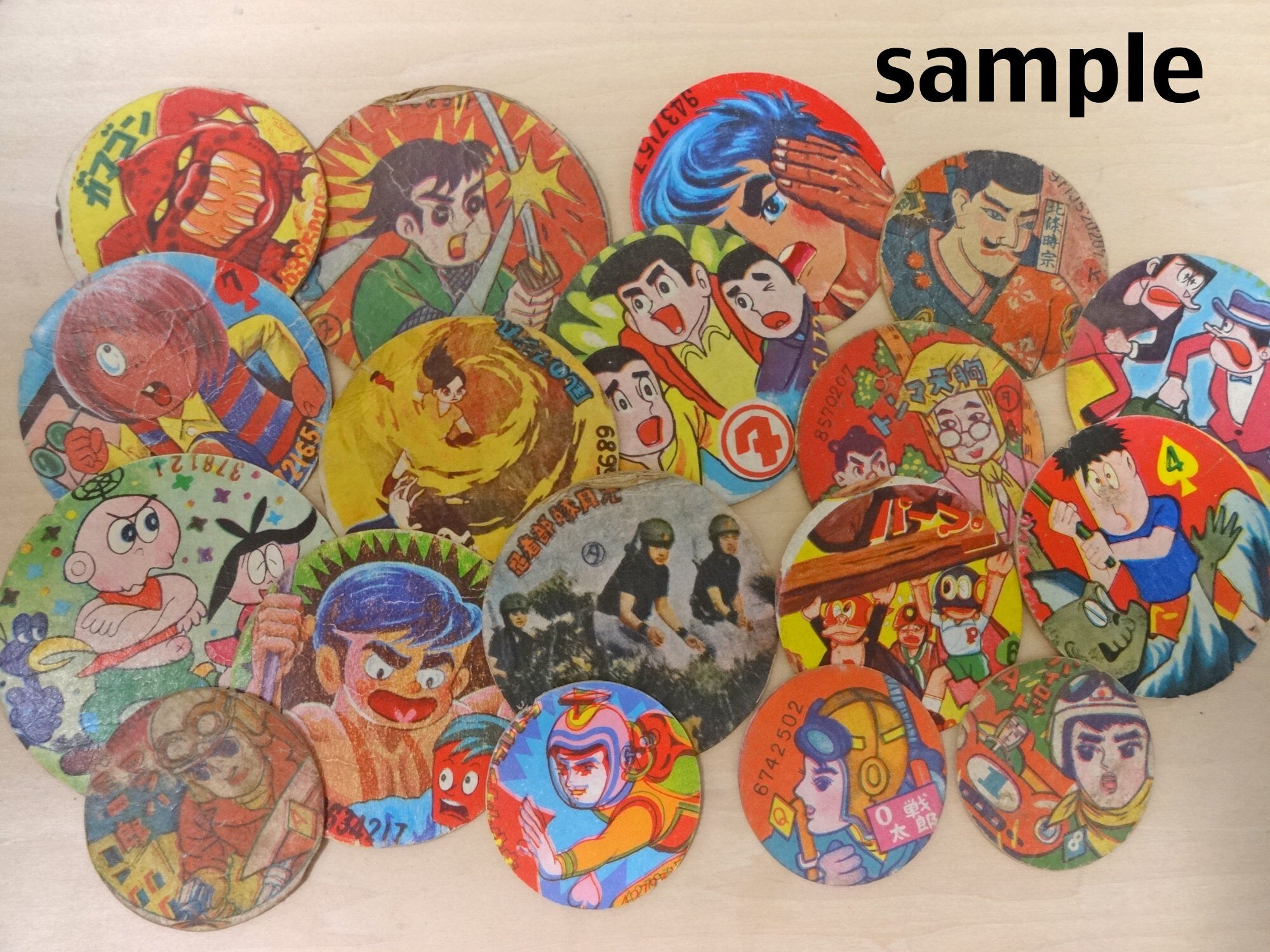 割引 18pc Random Piece Game Card Paper MENKO Vintage Japanese その他