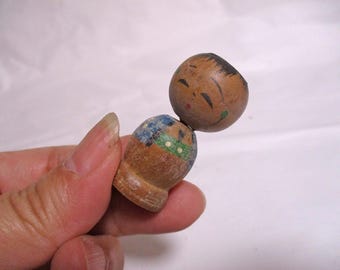1.5inch Vintage Japanese Wooden KOKESHI Doll 2329