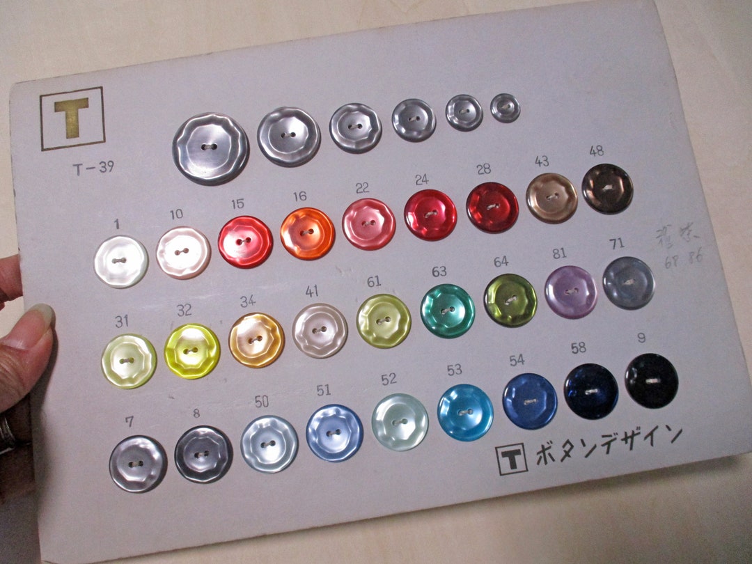 Vintage Japanese Button Sampler Sheet - Etsy
