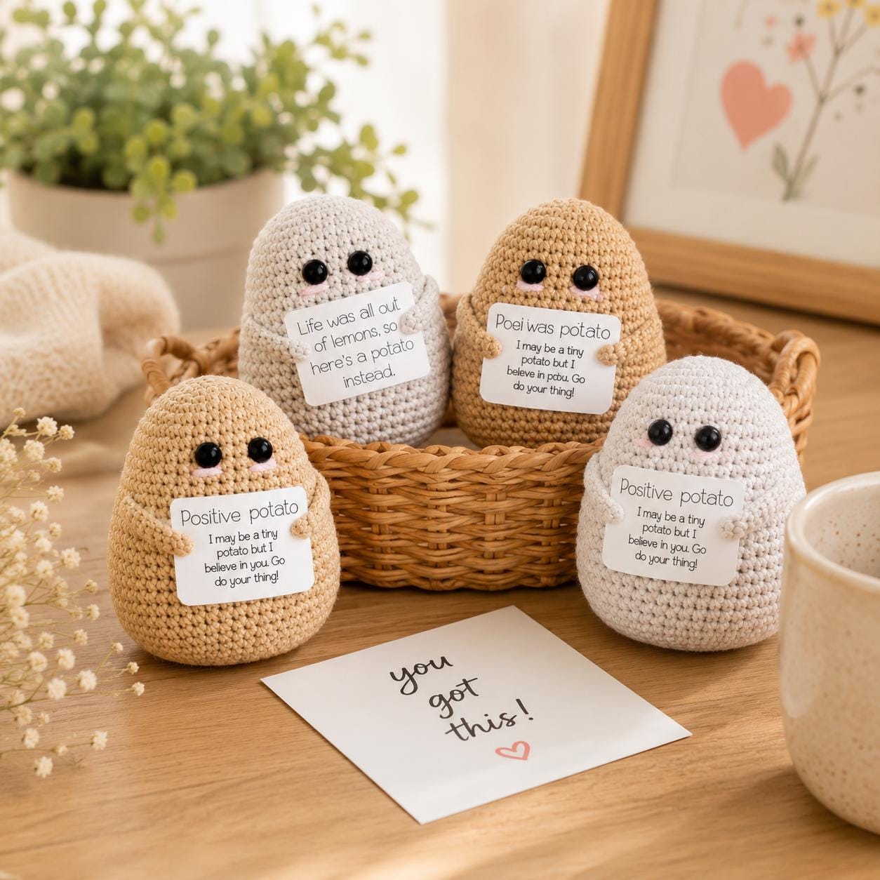 Szhhrxi Carotte Positive Français en Peluche Crochet avec Porte-Clés Motivant, Cadeau Collègue de Travail Femme Homme, Idée de Cadeau de Départ, Retraite pour Le Bureau