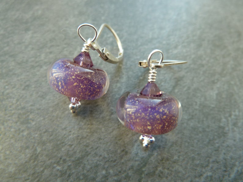 sterling silver uk handmade jewellery lampwork glass earrings
