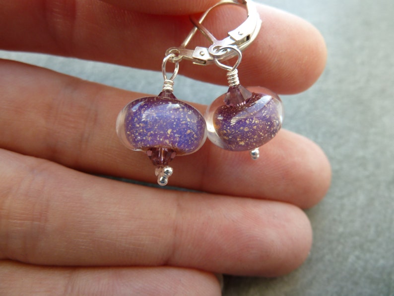sterling silver uk handmade jewellery lampwork glass earrings