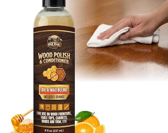 Abrillantador y acondicionador de madera con cera de abejas – Mezcla de limpiador de muebles con aceite de naranja