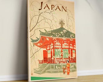 Japanese Retro Wall Poster, Japanese Canvas Print