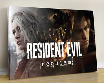 Resident Evil Requiem Poster, Leon Kennedy Wall Art, Game Canvas Print
