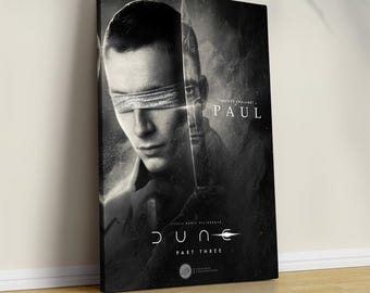 Dune Movie Poster Wall Art, High Quality Canvas Print, Dune 3 Movie Poster Print