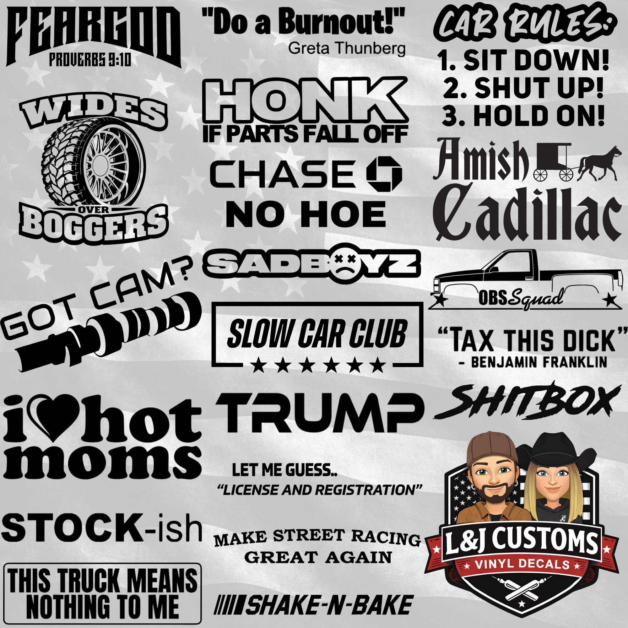 Random Decal Bundle Sizes Range From 5 Inch to 10 Inch - Etsy