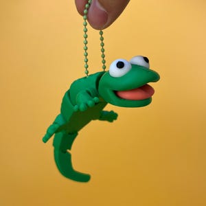 Tom Lizard Bag Charm, Keychain Fidget Toy, Hoppers Interactive Desk Toy, Beaver Kawaii Cartoon Charm, Cute Gift for Girlfriend