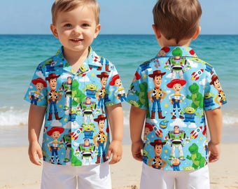 Chemise hawaïenne pour bébé Toy Story, tenue tropicale Buzz Woody Jessie pour tout-petit