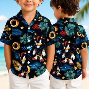 その他 SHADOW ALOHA SHIRT Shadow the Hedgehog Hawaiian Shirt - Etsy