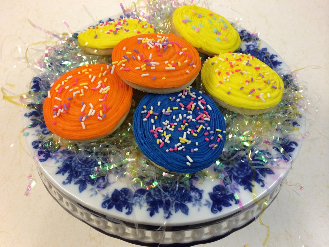 3 Inch Round Butter Creamed Iced Sugar Cookies - Etsy